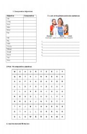 English Worksheet: comparative worksheet