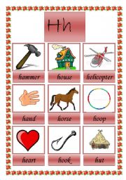 picture dictionary (H) - ESL worksheet by zamy