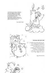 English Worksheet: christmas poems