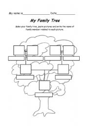My Family Tree - ESL worksheet by gisele.correa