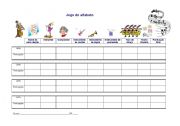 English Worksheet: music game