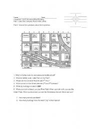 Practice Reading Maps, Places in the neighborhood -Homework