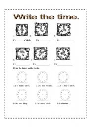 English Worksheet: Time