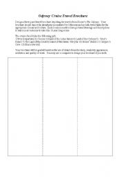 English Worksheet: Odyssey Cruise Travel Brochure