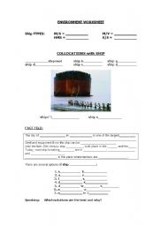 English Worksheet: ENVIRONMENT - SHIP DISPOSAL