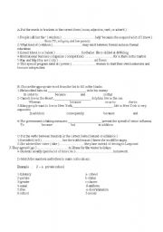 English worksheet: VOcabulary on Education, Collocations ; Infinitive or Gerund