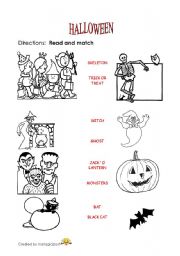 English Worksheet: Halloween