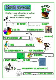 Idiomatic expressions - MONEY - (part 2 / 2) 