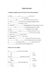 English Worksheet: Worksheet-Mixed tenses