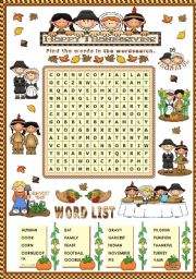THANKSGIVING WORDSEARCH