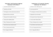 English Worksheet:  possesive adjective and preposition worksheet