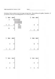 English Worksheet: Adding Rods and Cubes