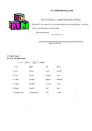 English Worksheet: Vocabularz contest