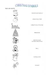English Worksheet: christmas symbols