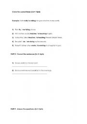 English worksheet: grammar activity