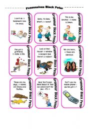 POSSESSIVE ADJECTIVES AND PRONOUNS Black Peter card game (part 1)
