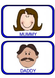 FAMILY flashcards with faces