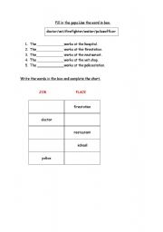 English Worksheet: community