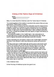 History 12 Days Of Christmas