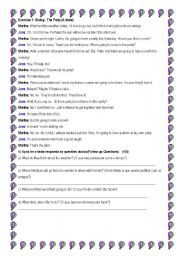 English Worksheet: The party