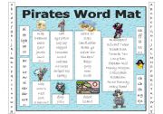 English Worksheet: Pirates Word Mat