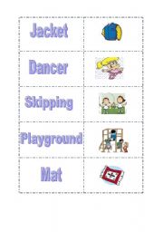 English worksheet: Different words cards1/2