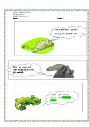 English Worksheet: Chameleon