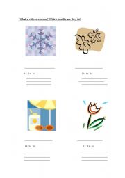 English Worksheet: SEASONS