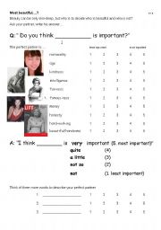 English worksheet: Perfect Partner - for Girls classes