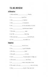 English Worksheet: To be