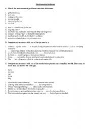 English worksheet: Environmental problems