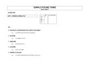 English worksheet: simple future tense