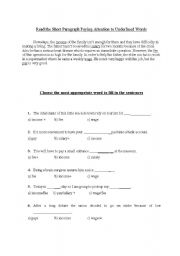 English worksheet: WAGE/SALARY/INCOME/FEE/PAY (COLLOCATIONS)