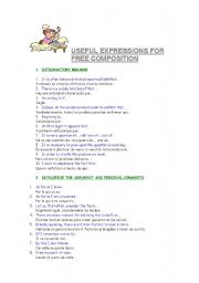 Useful expressions for free composition