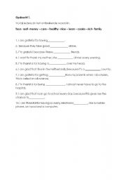 English worksheet: Dutch Thanksgiving Assignment