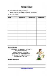 English Worksheet: Survey