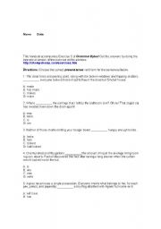 English worksheet: practice sheet