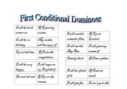 English Worksheet: First Conditional Dominoes