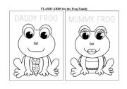 English Worksheet: The family frog - FLASHCARDS (to be coloured)