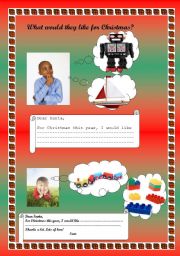 English worksheet: Toys - Christmas