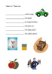 English worksheet: There is / There are