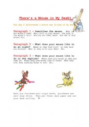 English Worksheet: Mouse Writing activity