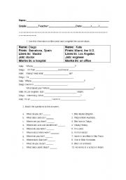 English Worksheet: Introducing People