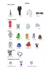 CLOTHES - ESL worksheet by chahd