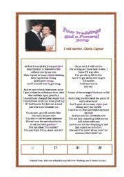English Worksheet: four weddings and a funeral song: I WILL SURVIVE.