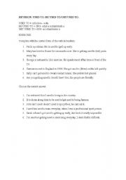 English Worksheet: used to