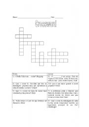 English worksheet: Crossoword