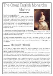 Queen Victoria (3rd part of history series - 5 pages) 