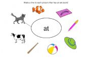 English worksheet: word with (at) sound