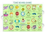 English Worksheet: Time board game